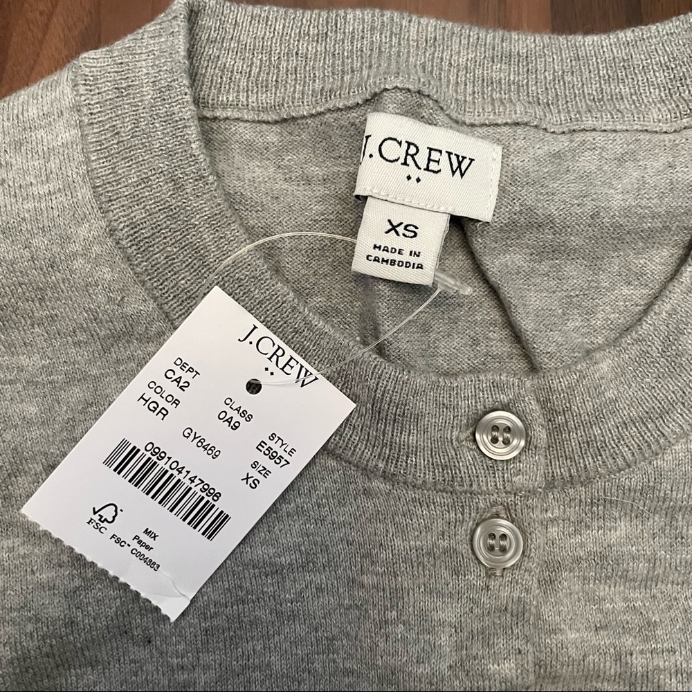 NWT J. Crew Cardigan in Heather Grey